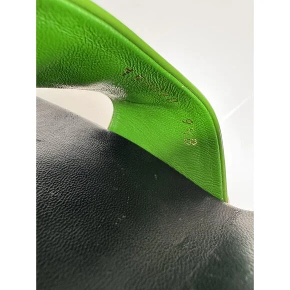Gucci Horsebit Size 9,5/40 Green Patent Leather Heel Sandal - Picture 6 of 16